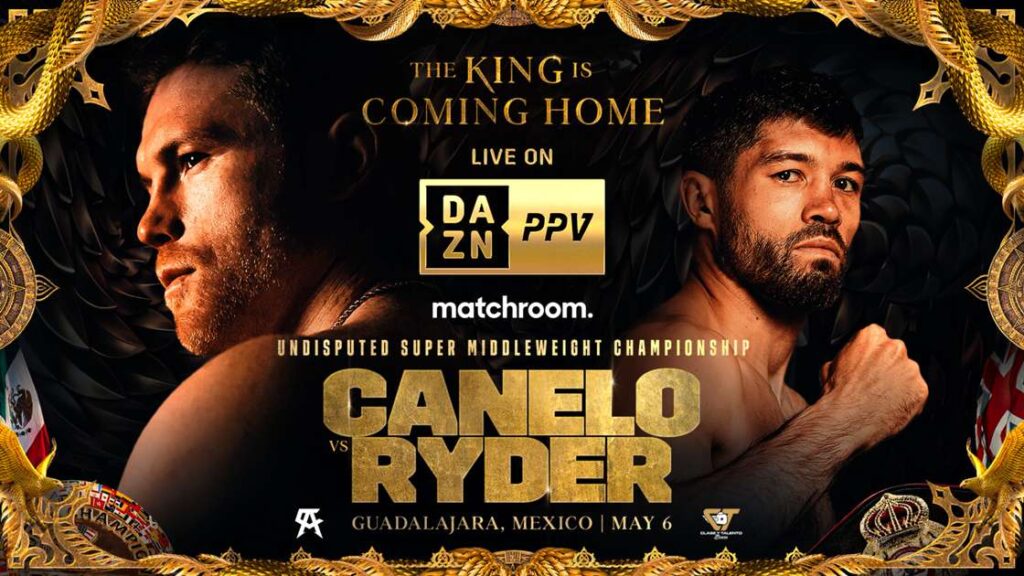Canelo and John Ryder poster for DAZN PPV.